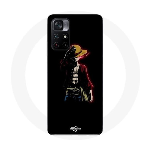 Coque Maniacase för Xiaomi Poco M4 Pro 5G one piece manga anime luffy svart bakgrund