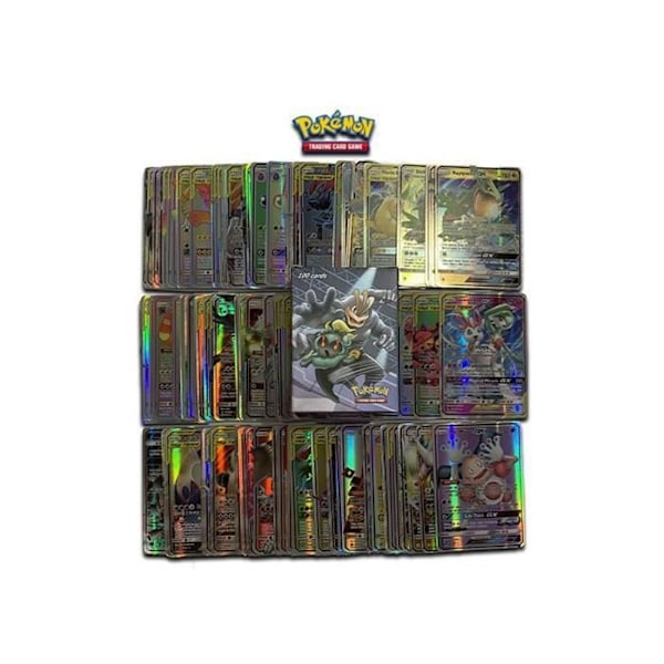 Samlarkort Pokemon engelska 100 GX Bulbizarre Dracaufeu Salameche Carapuce