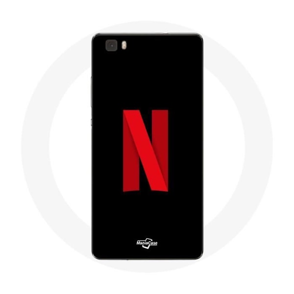 Coque för Huawei P8 Lite Netflix-logotyp röd bakgrund svart