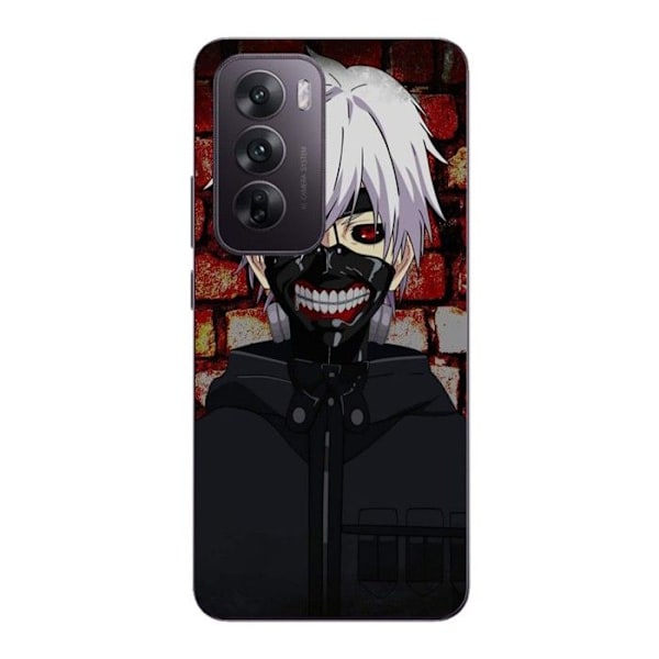 Telefonfodral - Maniacase - Oppo Reno 12 5G - Silikon - Flexibel - Anime Tokyo Ghoul Kaneki Ken Svart