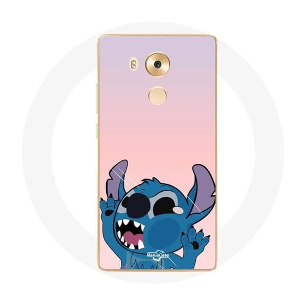 Huawei Mate 8 - Stitch, nenä pystyssä, vaaleanpunainen tausta.