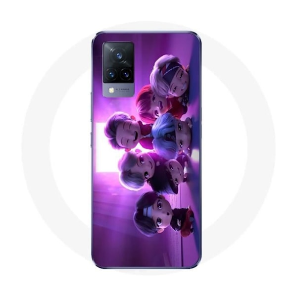 Coque - BTS - Vivo v21 5G - Flexibel - Lila - Kpop-animation