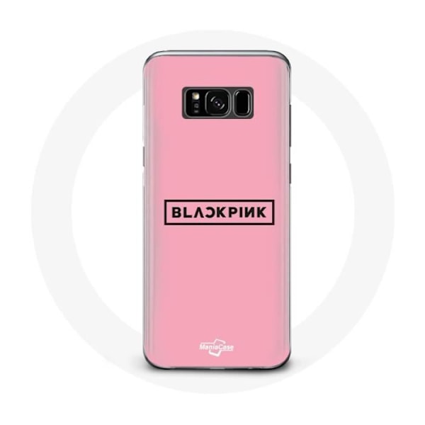 Coque för Samsung Galaxy S8 Plus Blackpink K-pop grupp logotyp rosa bakgrund