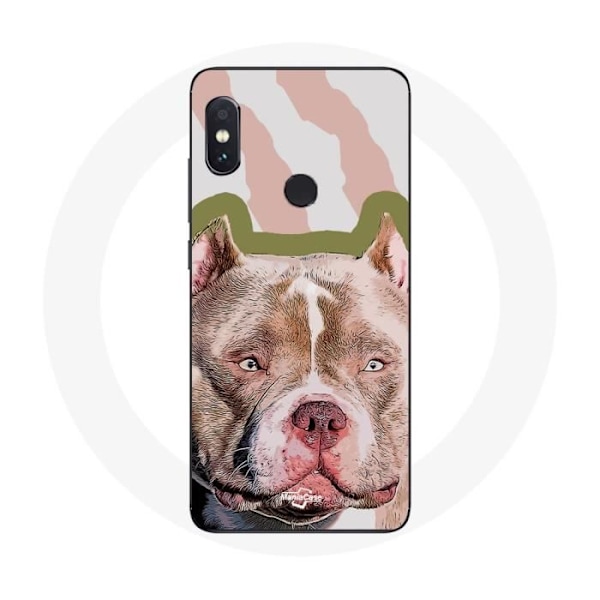 Coque - Xiaomi - Redmi Note 5 Pro - Mjuk - Pitbull Hund - Brun kastanj