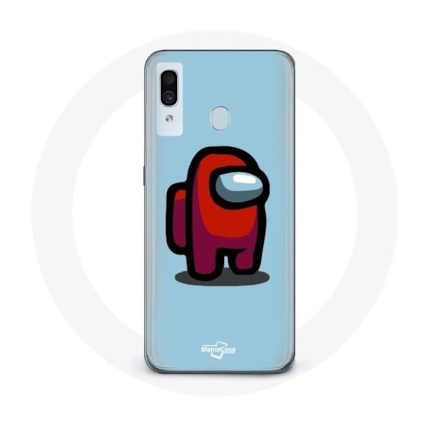 Coque för samsung galaxy A40 Among Us videospel Blå bakgrund