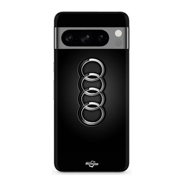 Telefonfodral - MANIACASE - Google Pixel 8a Pro - Mjuk - Svart - Audi-logotyp Svart