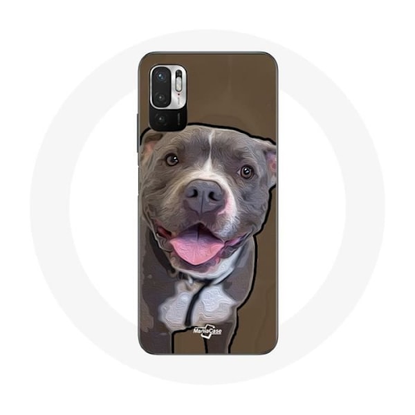 Skydd för Xiaomi Redmi Note 10T 5G Vit grå Pitbull hund