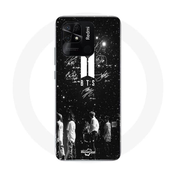 Coque - BTS - Xiaomi Redmi 10C - Pehmeä - Musta - BTS-jäsenet