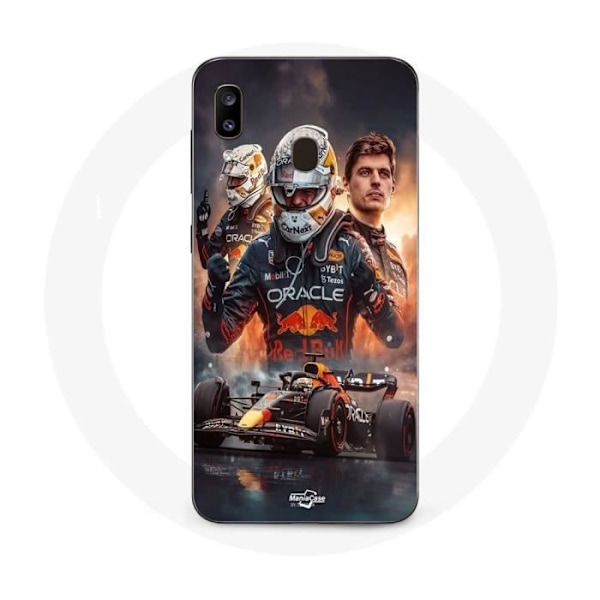 Coque Maniacase för Samsung Galaxy A20 Max Verstappen F1 konst tapet