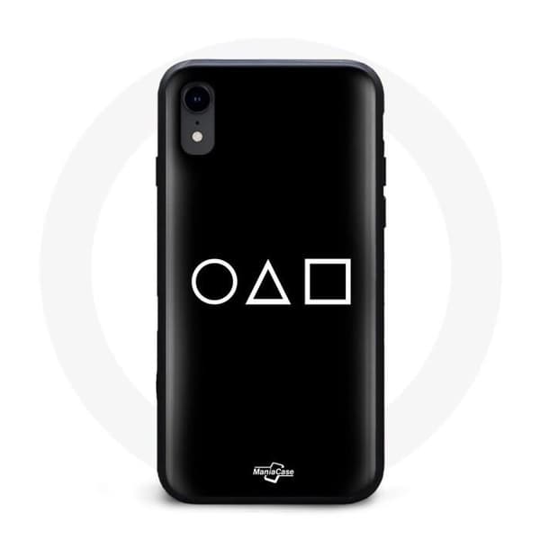 Iphone XS Coque Squid Game musta neliölogo
