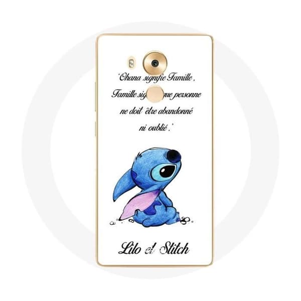 Coque - Lilo og Stitch - Huawei Mate 8 - Blød - Beskyttelse - Hvid Vit