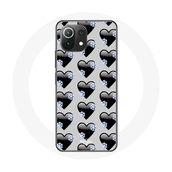 Cover til Xiaomi Mi 11 Lite med sorte hjerter