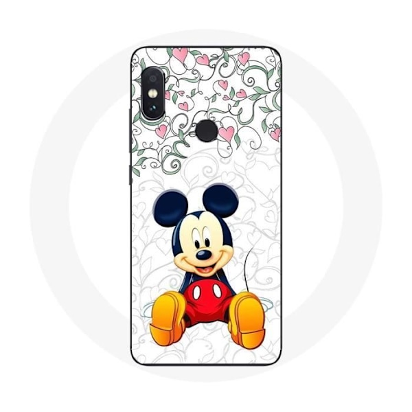 Coque - Xiaomi - Redmi Note 5 Pro - Mickey Mouse - Blommor - Hjärtor - Mjuk Flerfärgad