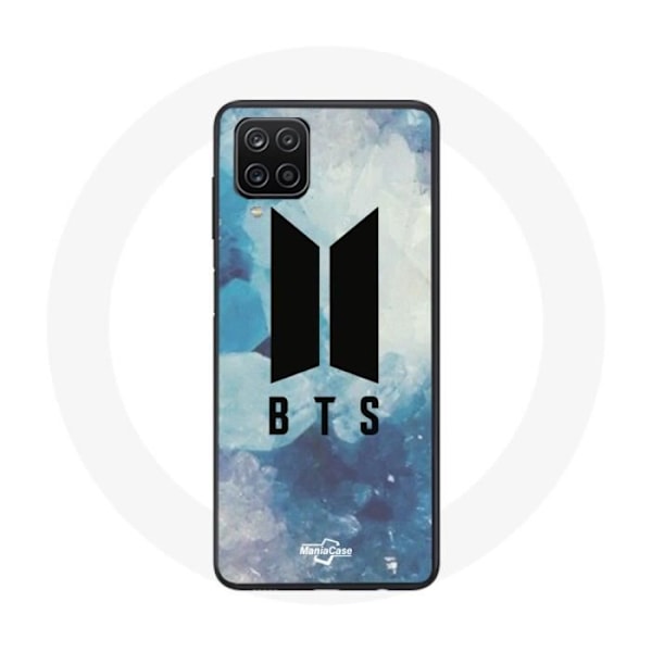 Coque för Samsung Galaxy A12 Bangtan Sonyeondan BTS Logga Abstrakt Grå Blå