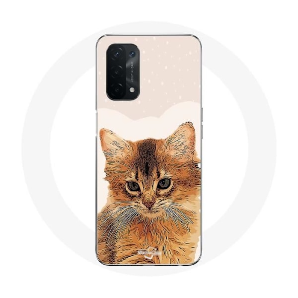 Coque - Maniacase - Oppo A74 5G - Svart - Mjuk - Somali kattras svart