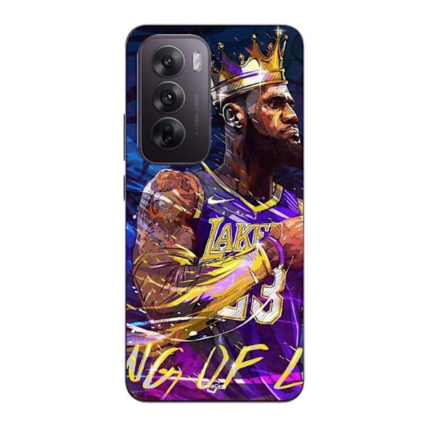 Coque - Maniacase - Oppo Reno 12 5G - Svart - Flexibel - LeBron James Ling Lakers