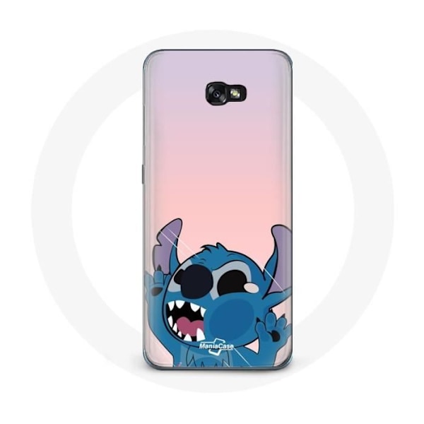 Skydd för Samsung Galaxy A5 Stitch med näsan i vädret, rosa bakgrund