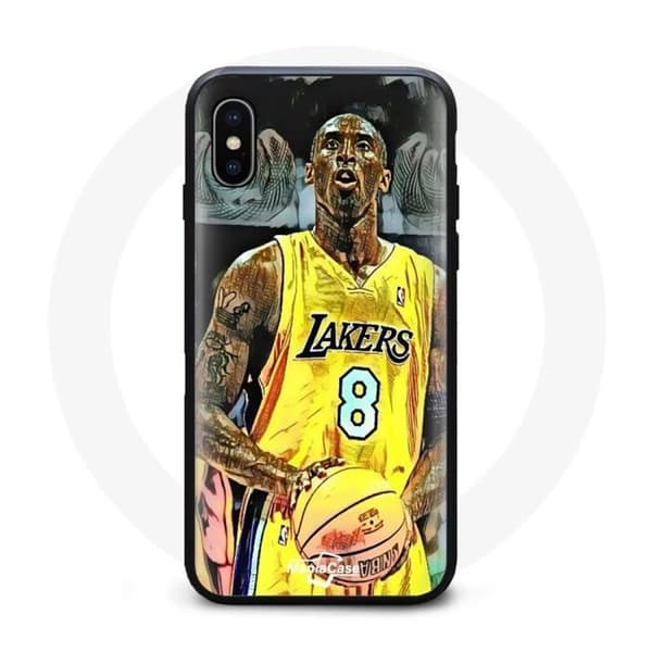 Coque - Kobe Bryant - Iphone XS Max - Blød - Sort - Basketball