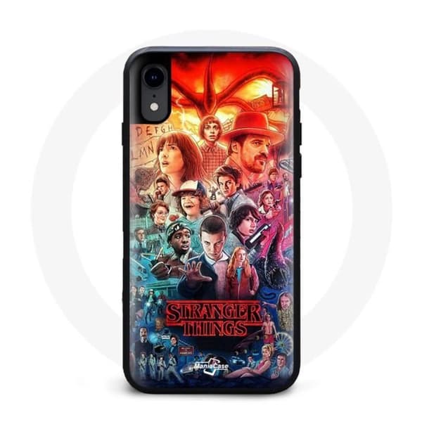Cover til iPhone XR Stranger Things Teaser Sæson 4 Plakat Karakterer Kunst