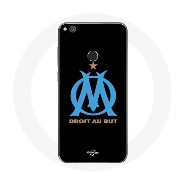 Cover til Huawei P8 Lite 2017 Olympique de Marseille Logo Sort Baggrund