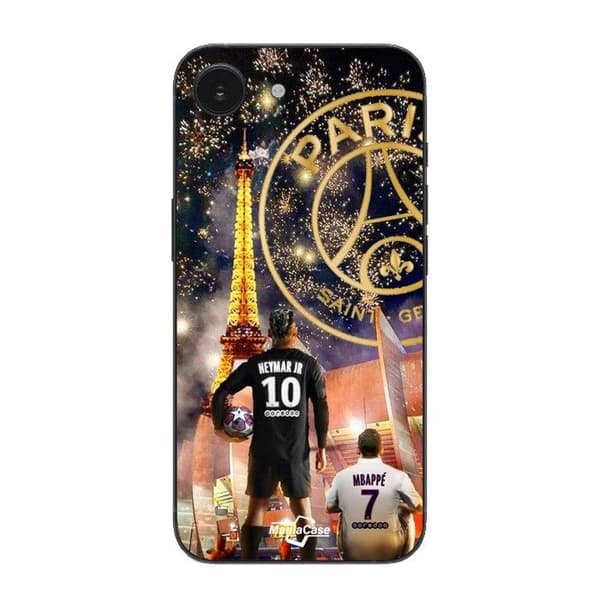 Coque Maniacase För Iphone 16E Neymar Mbappé Jul Svart