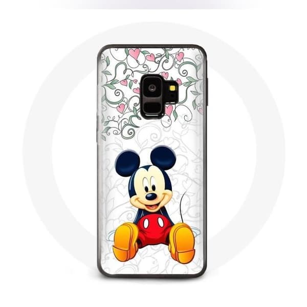 Samsung Galaxy S9 Mickey Mouse Blomster Hjerter