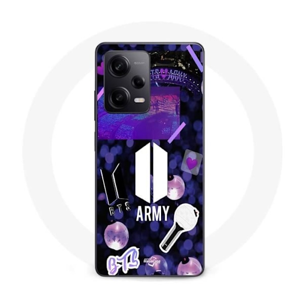 Coque Maniacase för Xiaomi Redmi Note 12 Pro 5G BTS armé logotyp Bangtan Subs
