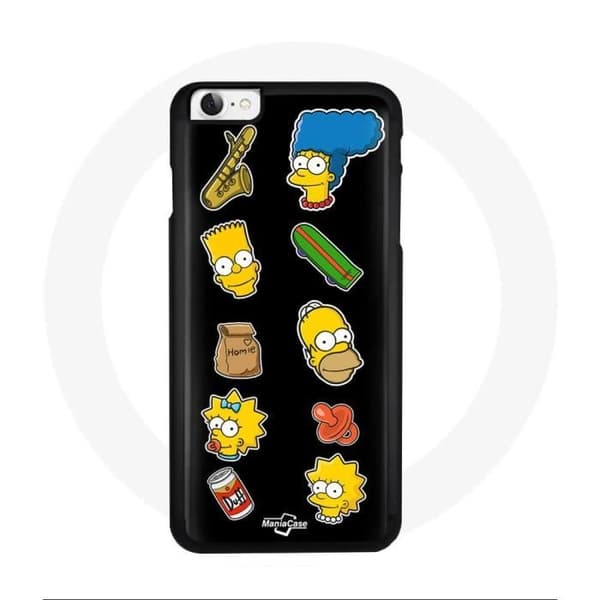 Coque - Maniacase - Iphone 5 - Pehmeä - Musta - The Simpsons