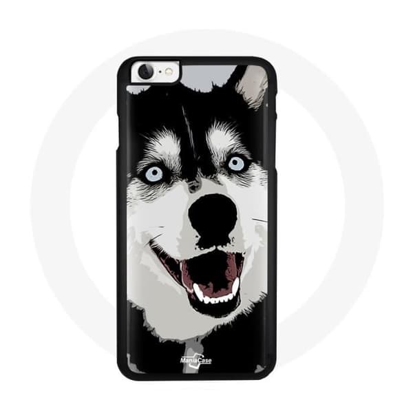 iPhone 5 Cover - MANIACASE - Husky Blå Øjne - Blød - Stødbeskyttelse - Sort/Blå Blå