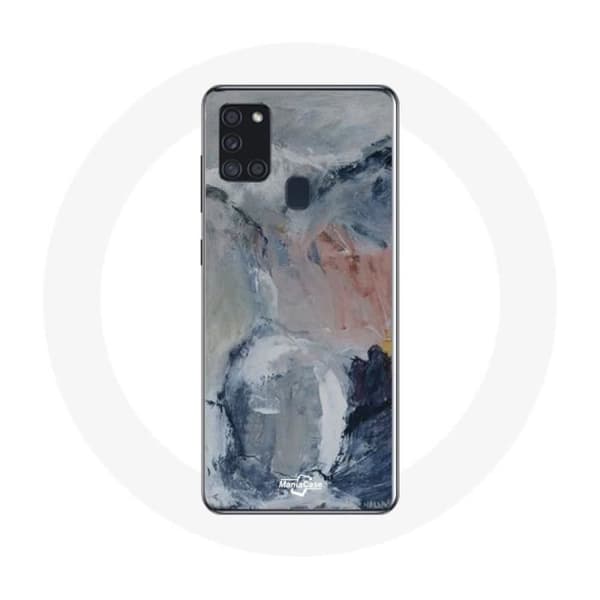 Coque - Samsung - Galaxy A21S - Grå - Abstrakt - Stötmotståndskraftig Grå