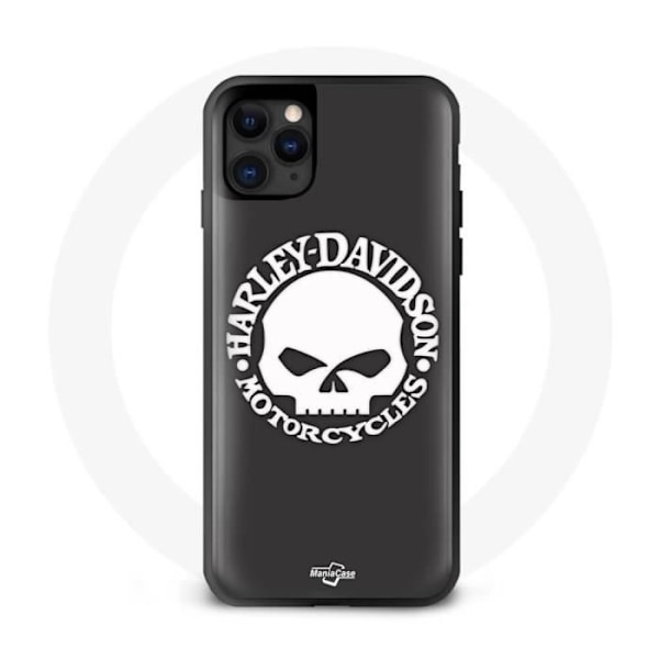 Coque - maniacase - Iphone 12 - Svart - Mjuk - Harley Davidson Svart