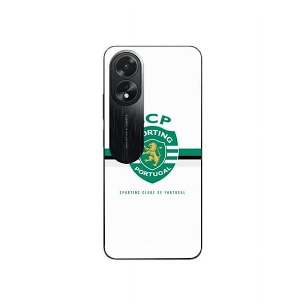 Coque - Maniacase - Oppo A38 - Sporting Portugal - Mjuk - Svart och Vit Vit