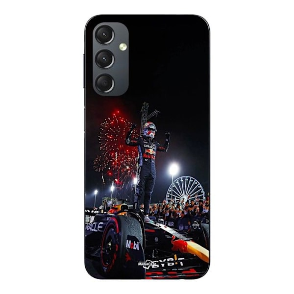 Coque - Maniacase - Samsung Galaxy A24 - Mjuk - Svart - Max Verstappen Mästare