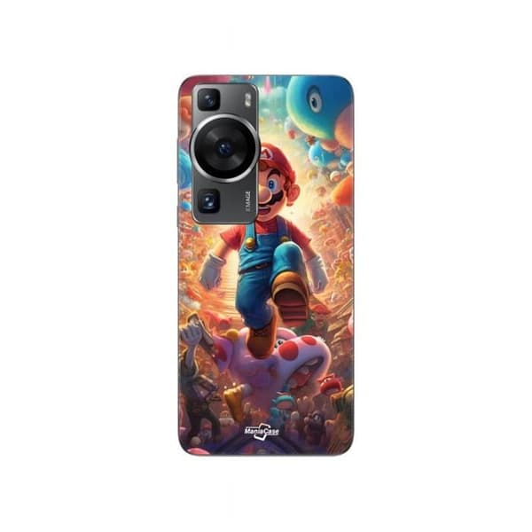 Coque - Maniacase - Huawei P60 - Super Mario Bros - Blød - Sort
