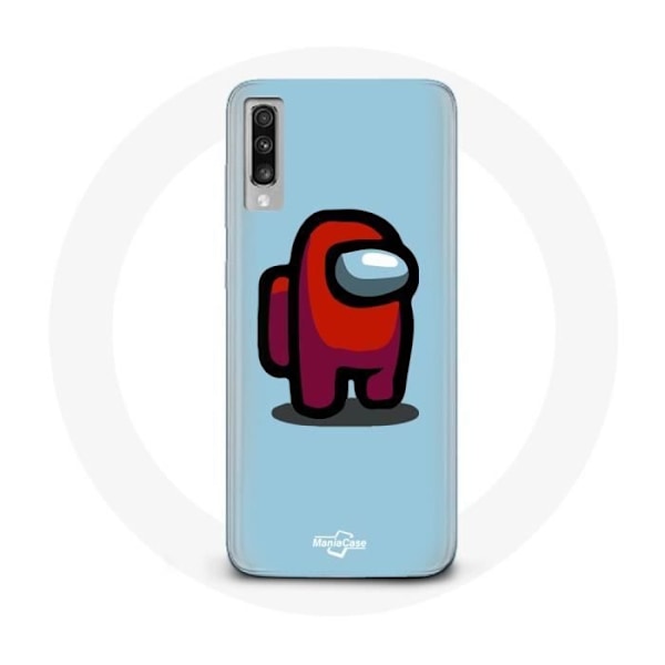 Coque Samsung Galaxy A70 Among Us videospel Blå bakgrund