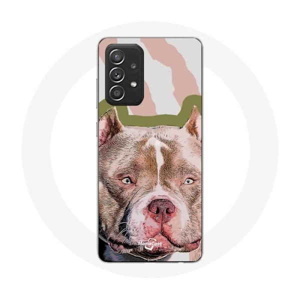 Coque - Samsung - Galaxy A52 - Brun - Chien de Pitbull - Souple kastanj