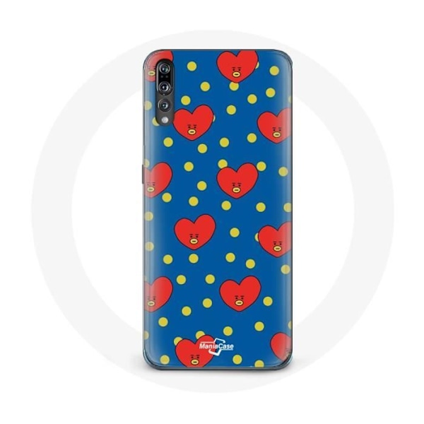 Coque för Huawei P20 BTS Bangtan Boys BT21 TATA med V Blå Bakgrund