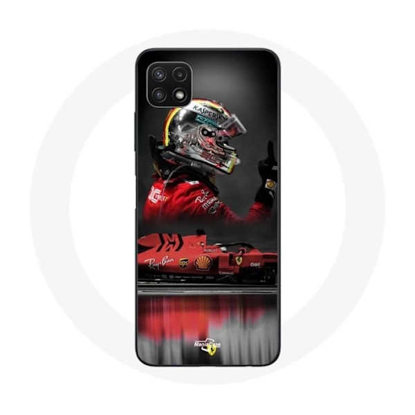 Skydd för Samsung Galaxy A22 5G Formel 1 Sebastian Vettel F1-förare Röd