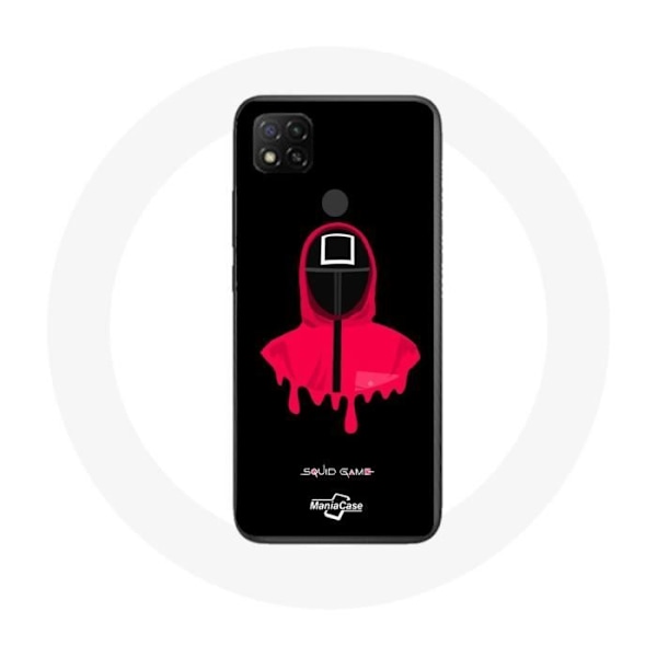 Coque - Xiaomi - Redmi 9C - Snygg - Svart - Squid Game fyrkantigt mask.