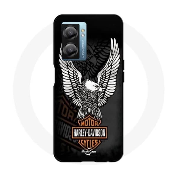 Coque - Harley Davidson - Oppo A77 5G - Mjuk - Örnlogga - Vit