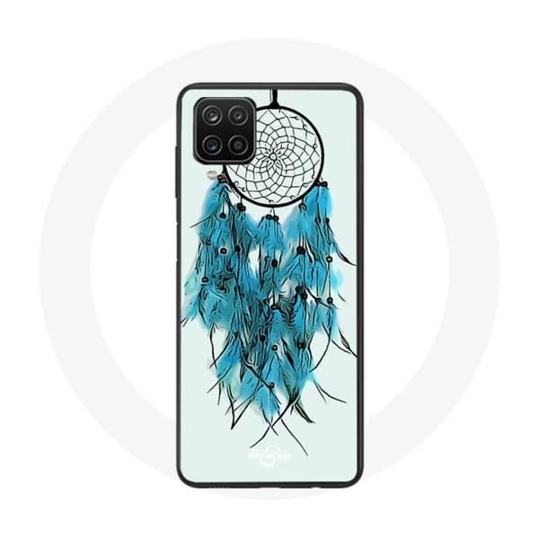 Samsung Galaxy A12 Drømmefanger Blå Hvid Baggrund