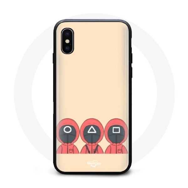 Coque - Maniacase - Iphone XS Max - Svart - Mjuk - Squid Game Fyrkant Svart