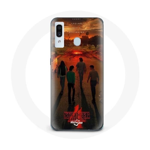 Coque för Samsung Galaxy A20 Stranger Things Säsong 4 Affisch Konst Utrustning från Den Nya Teorin