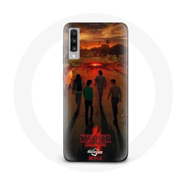 Coque för Samsung Galaxy A50 Stranger Things Säsong 4 Affisch Konst Utrustningar av den Nya Teorin