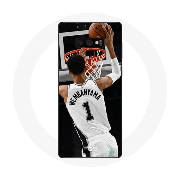 Coque - Maniacase - Samsung Galaxy Note 9 - Victor Wembanyama - Sort - Blød svart