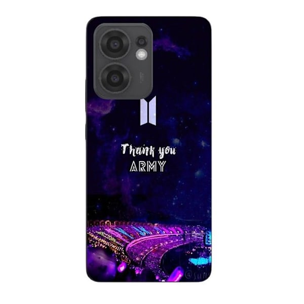 Coque Maniacase för Oppo Reno 13F BTS-army gruppen BTS kung av K-pop Svart