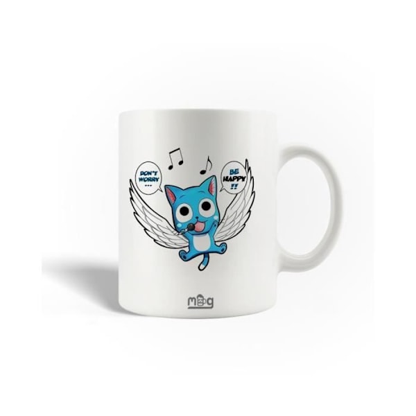 Mugg i keramik Don't Worry Be Happy tecknad serie
