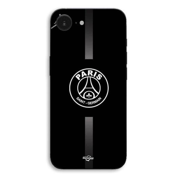 Cover til iPhone 17e PSG logo jordan grå baggrund sort Maniacase Svart