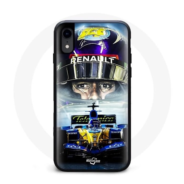 Coque iPhone XR Formel 1 Blå Gul Fernando Alonso