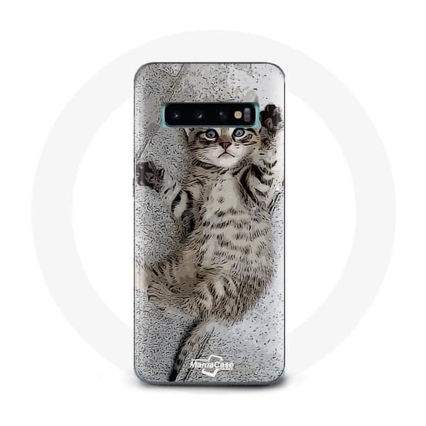 Coque för Samsung Galaxy S10 Plus Söt Bengalkatt